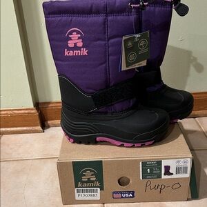Kamik Purple and Black Snow Boots